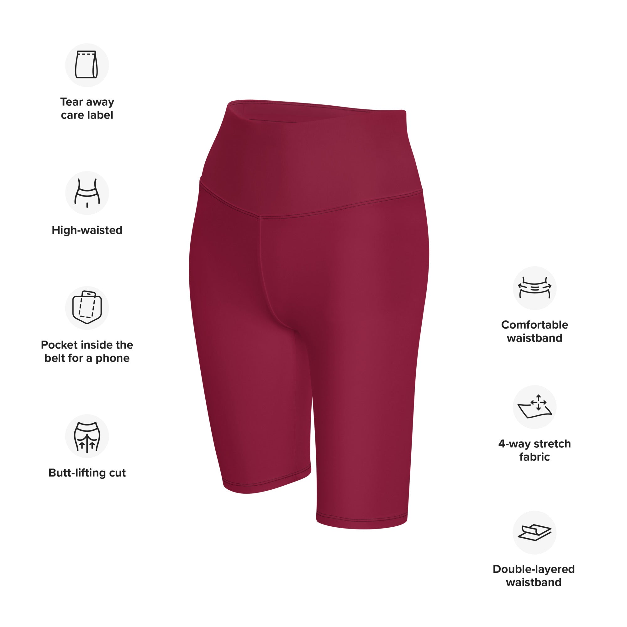 Crimson Eclipse Biker Shorts: Comfortable & Stylish