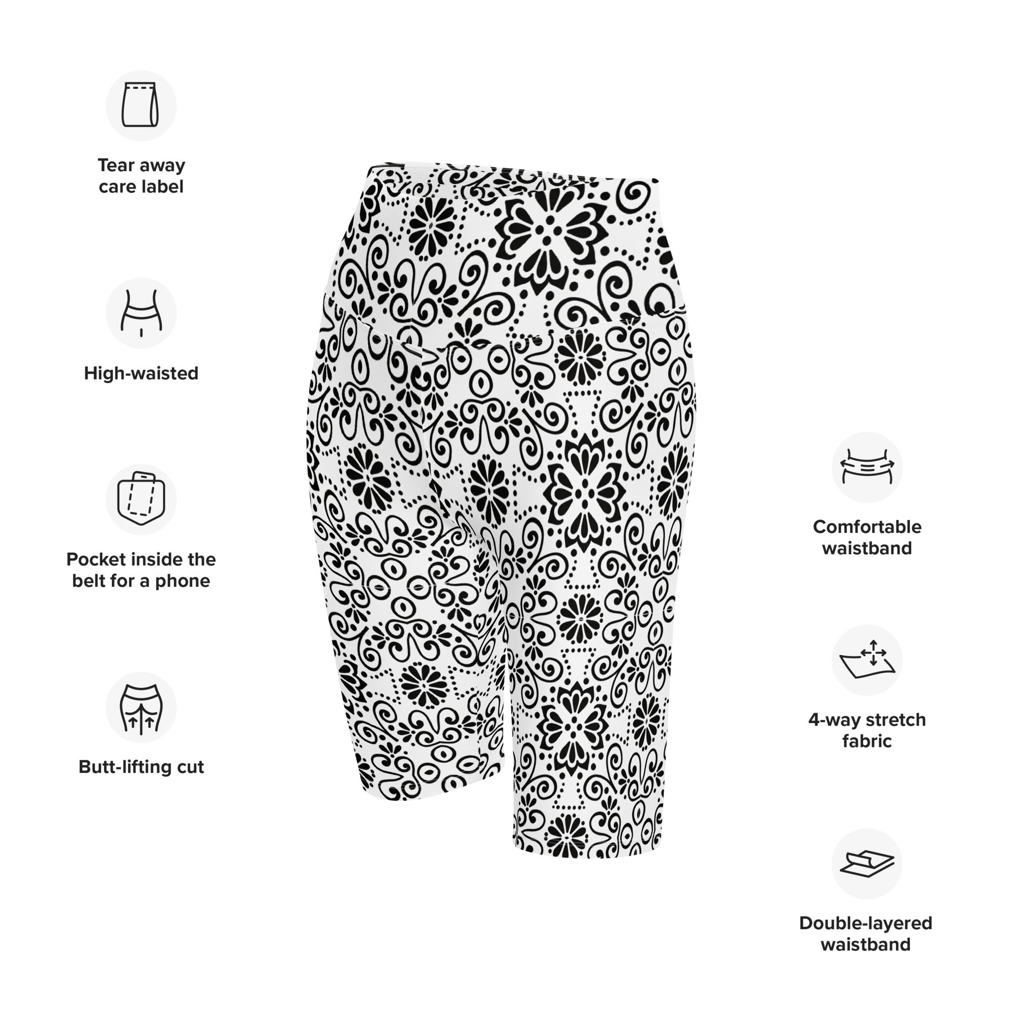 Henna Harmony Biker Shorts: Comfortable & Stylish