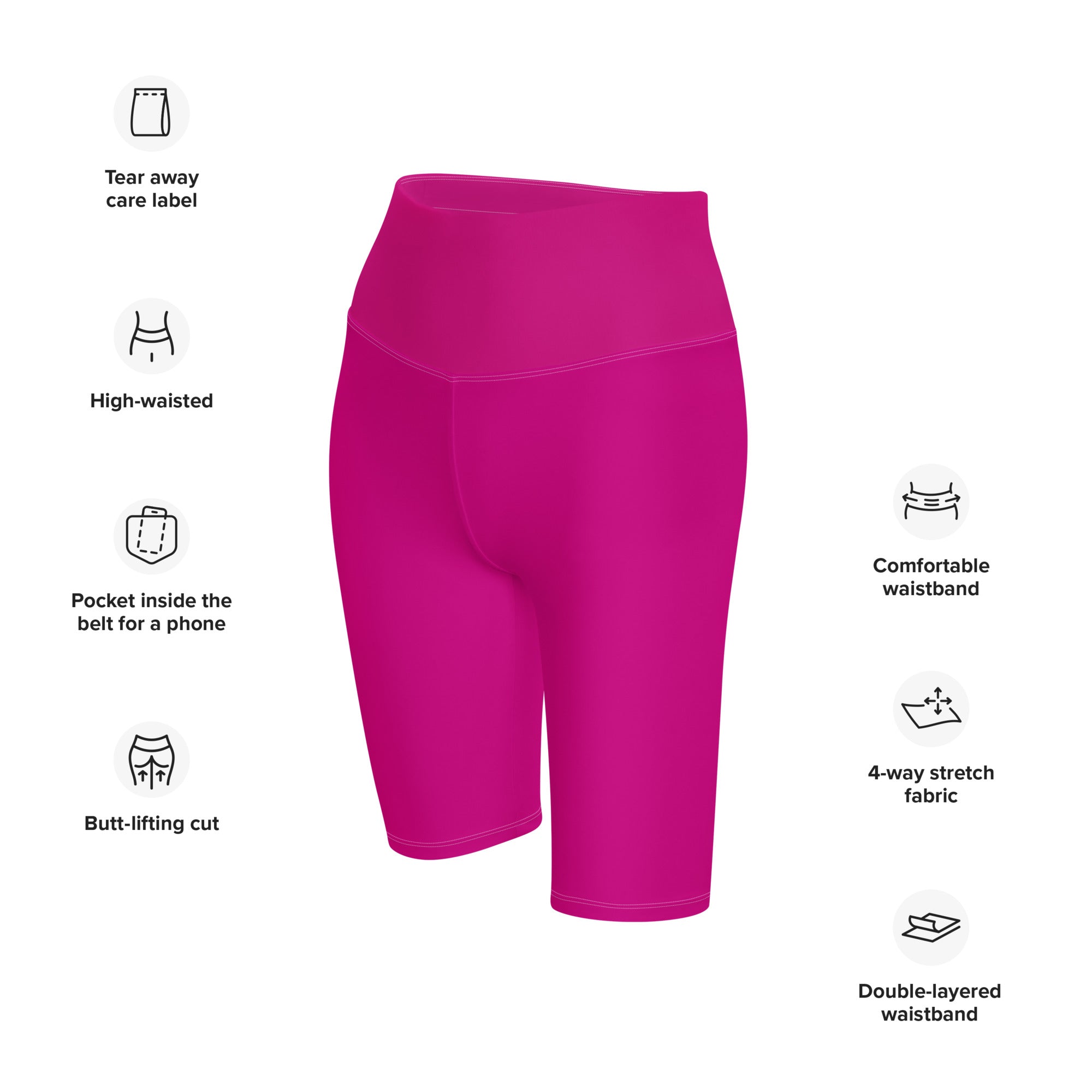 Pippa Pink Biker Shorts: Comfortable & Stylish