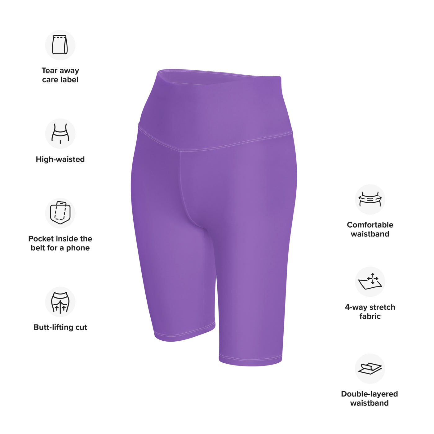 Fae Purple Biker Shorts: Comfortable & Stylish