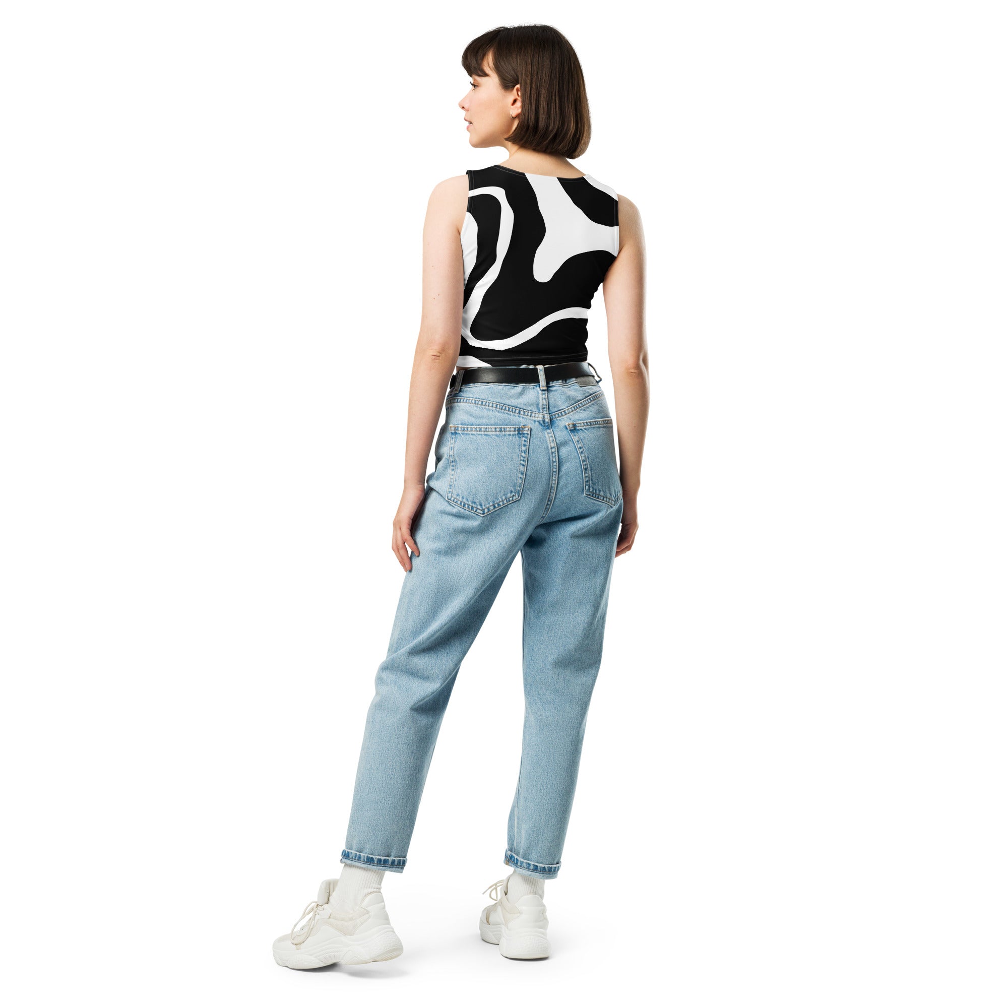 Abstract Crop Top: Stylish & Comfortable