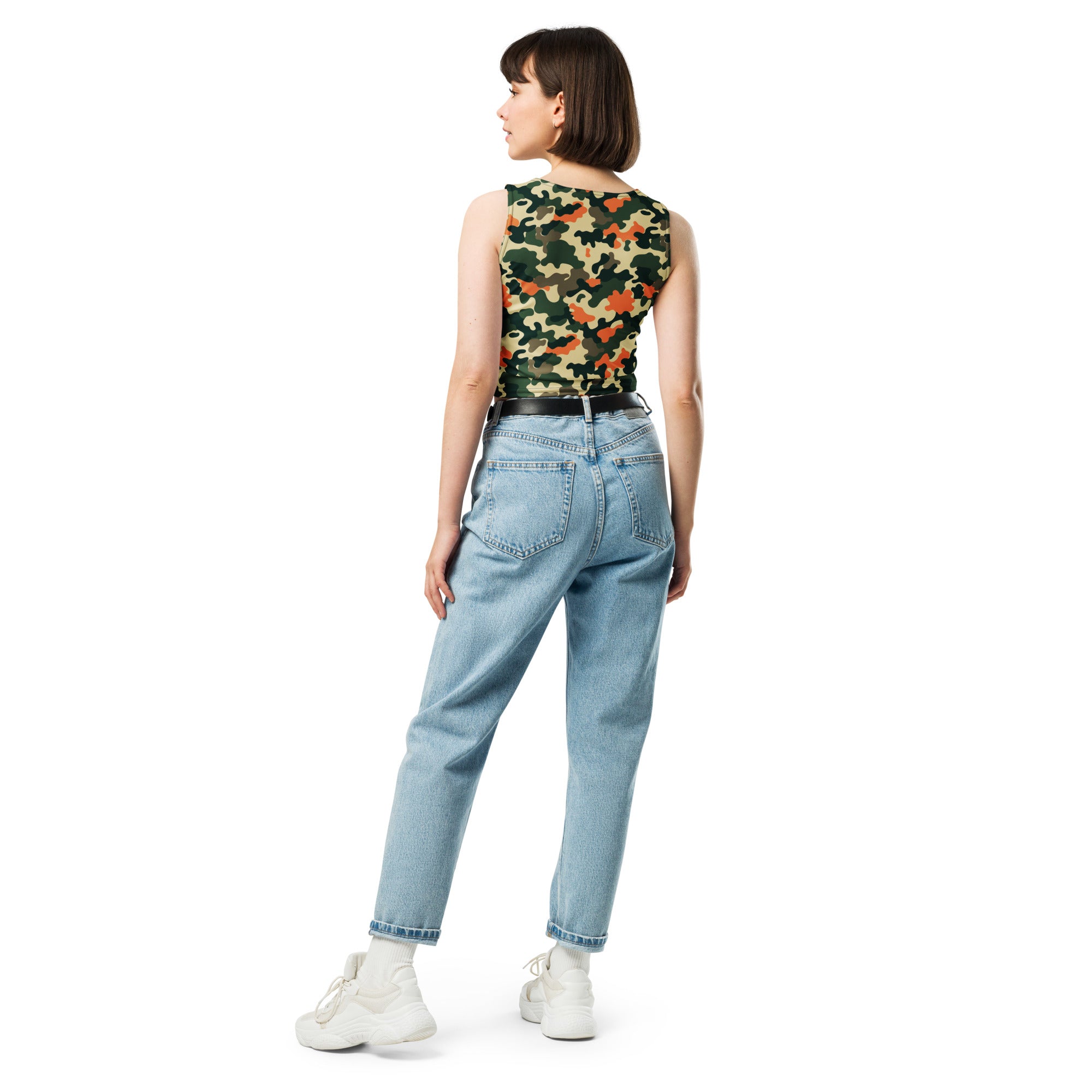 Women's-moisture-wicking-camo-crop-top