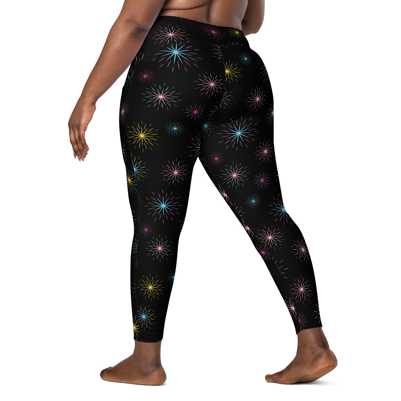 Stardust Shakti Plus Size Crossover Leggings with Pockets