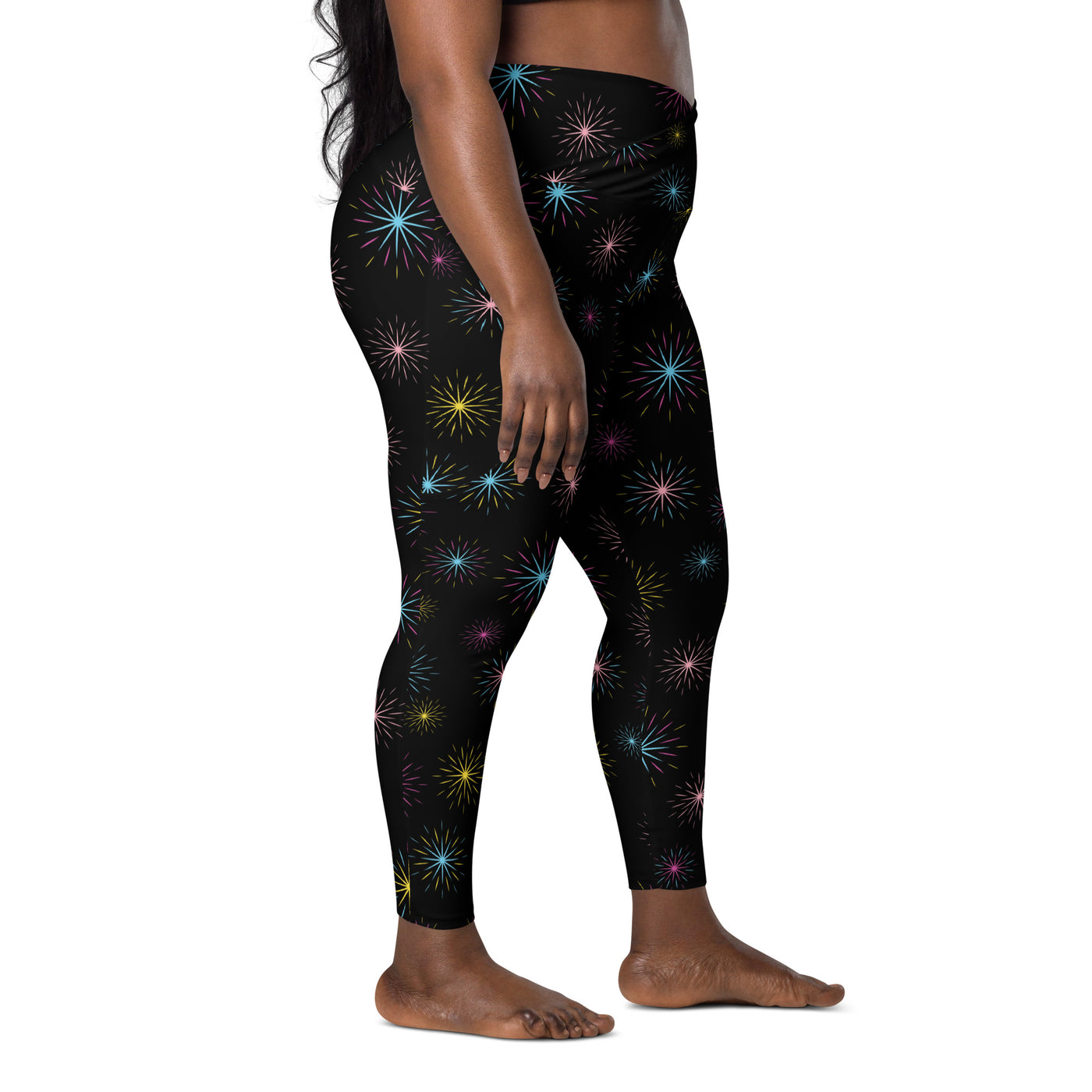 Stardust Shakti Plus Size Crossover Leggings with Pockets