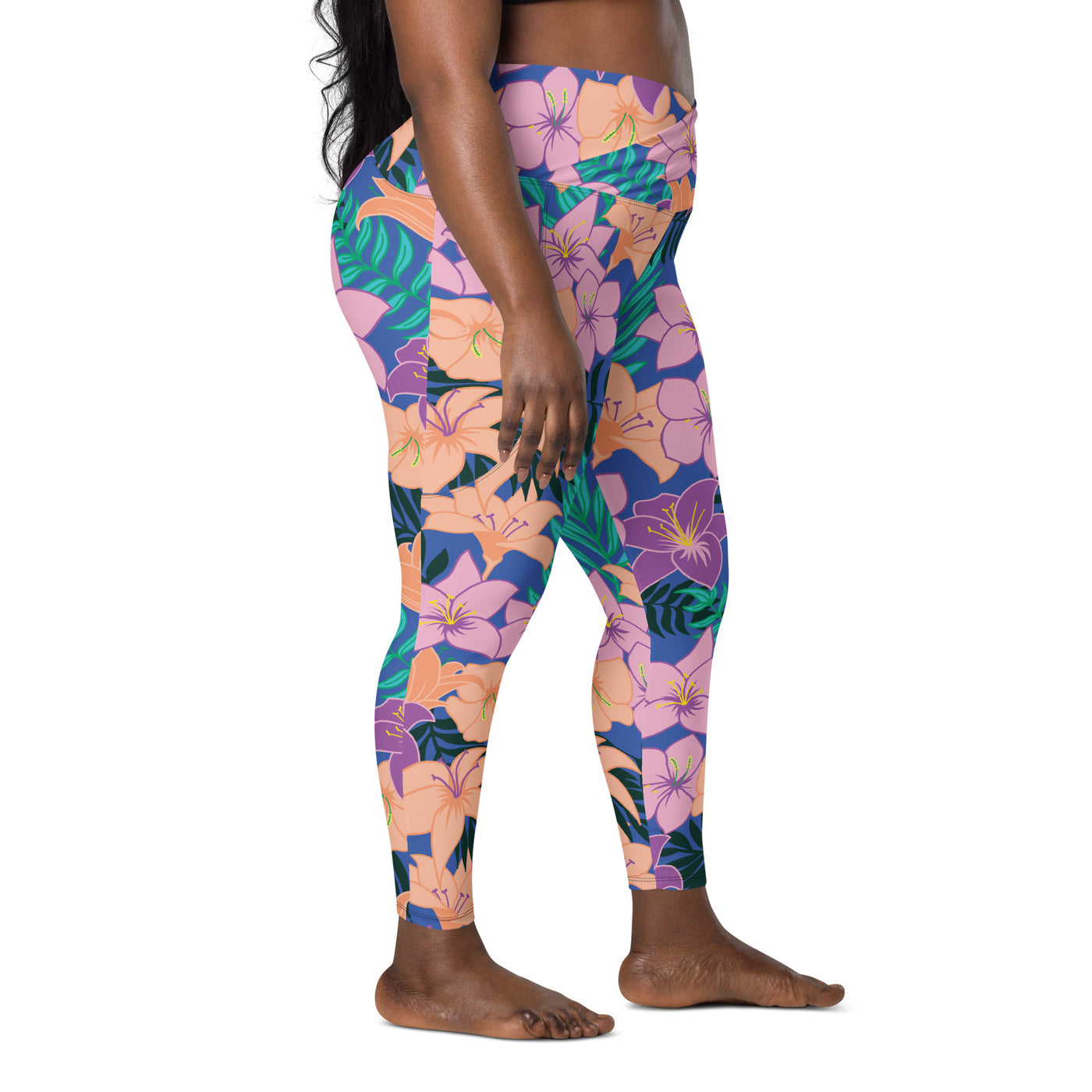 Pink Lemonade Plus Size Crossover Leggings with Pockets