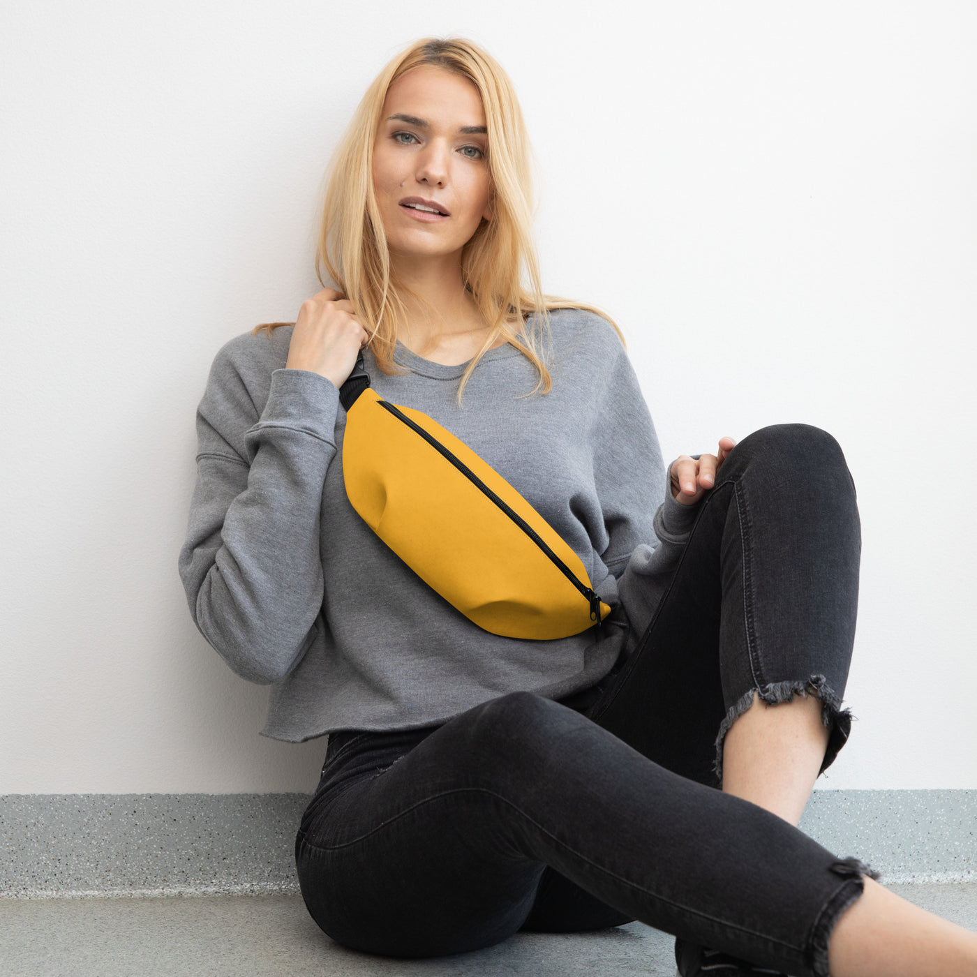 Women's-water-resistant-yellow-fanny-pack