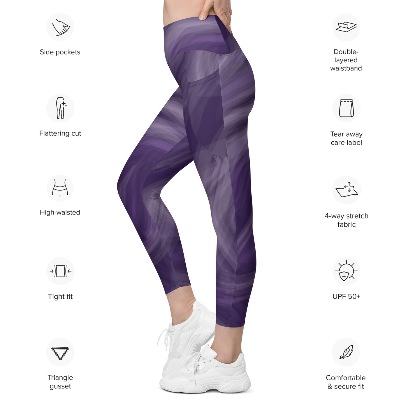 Women's-high-waisted-amethyst-swirl-leggings-with-pockets