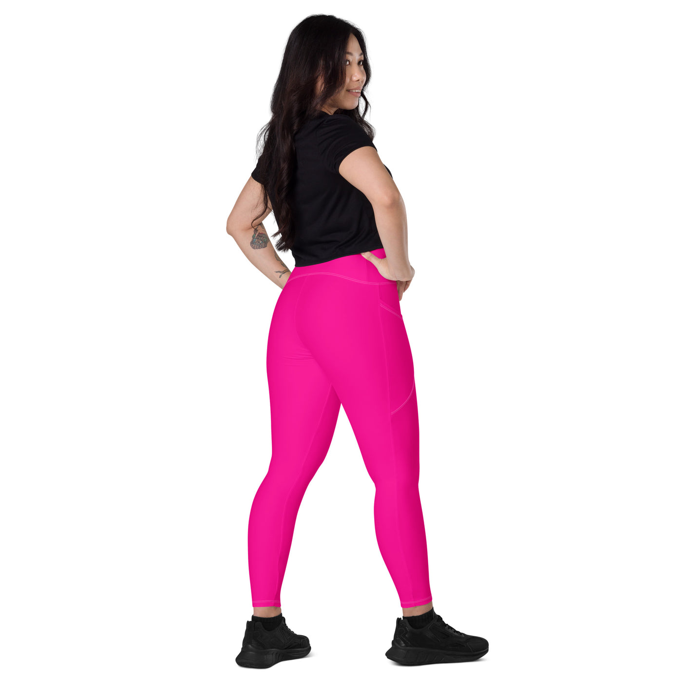 Pink Paradise Leggings with Pockets: Stylish & Comfortable