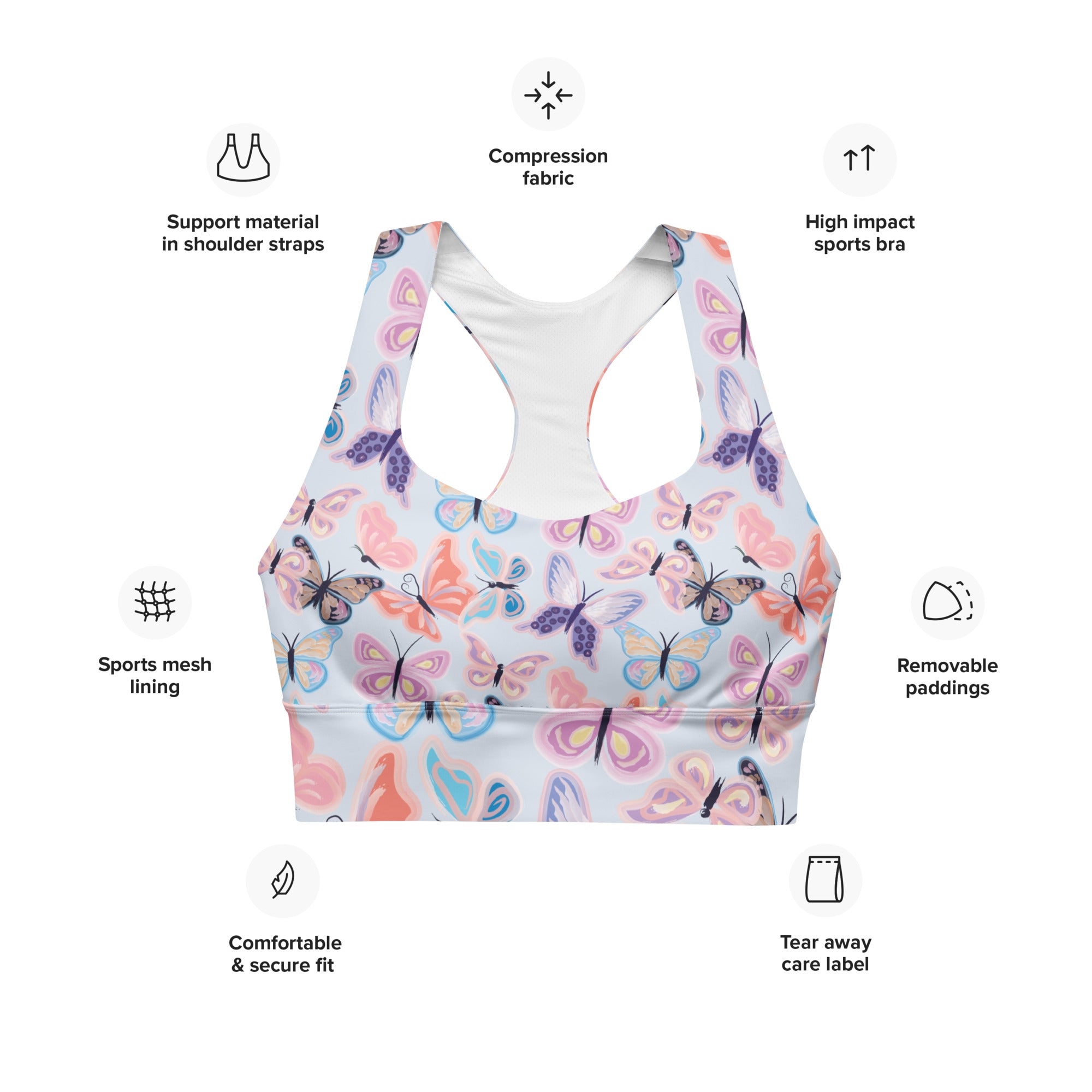 Women's-maximum-support-butterfly-sports-bra