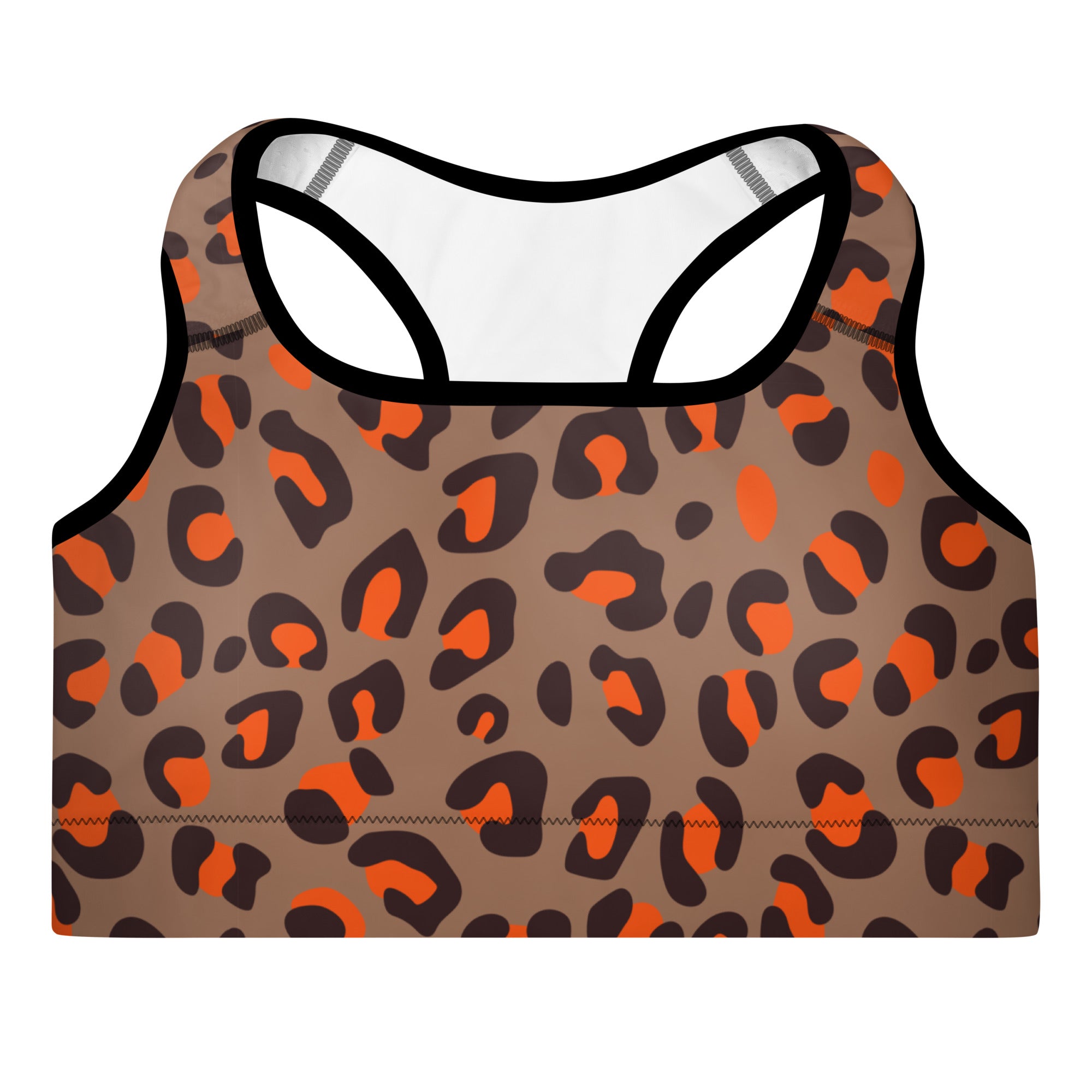 Women's medium support leopard sports bra