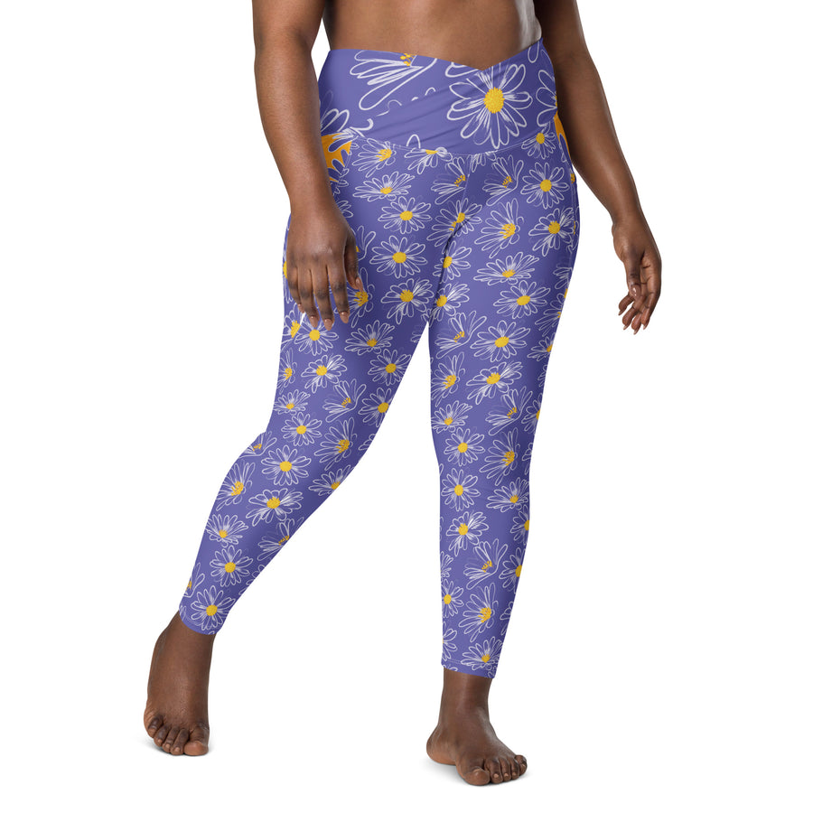 Women's-high-waisted-purple-floral-crossover-leggings-with-pockets