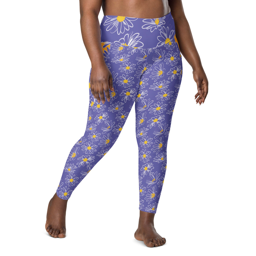 Women's-high-waisted-purple-floral-leggings-with-pockets