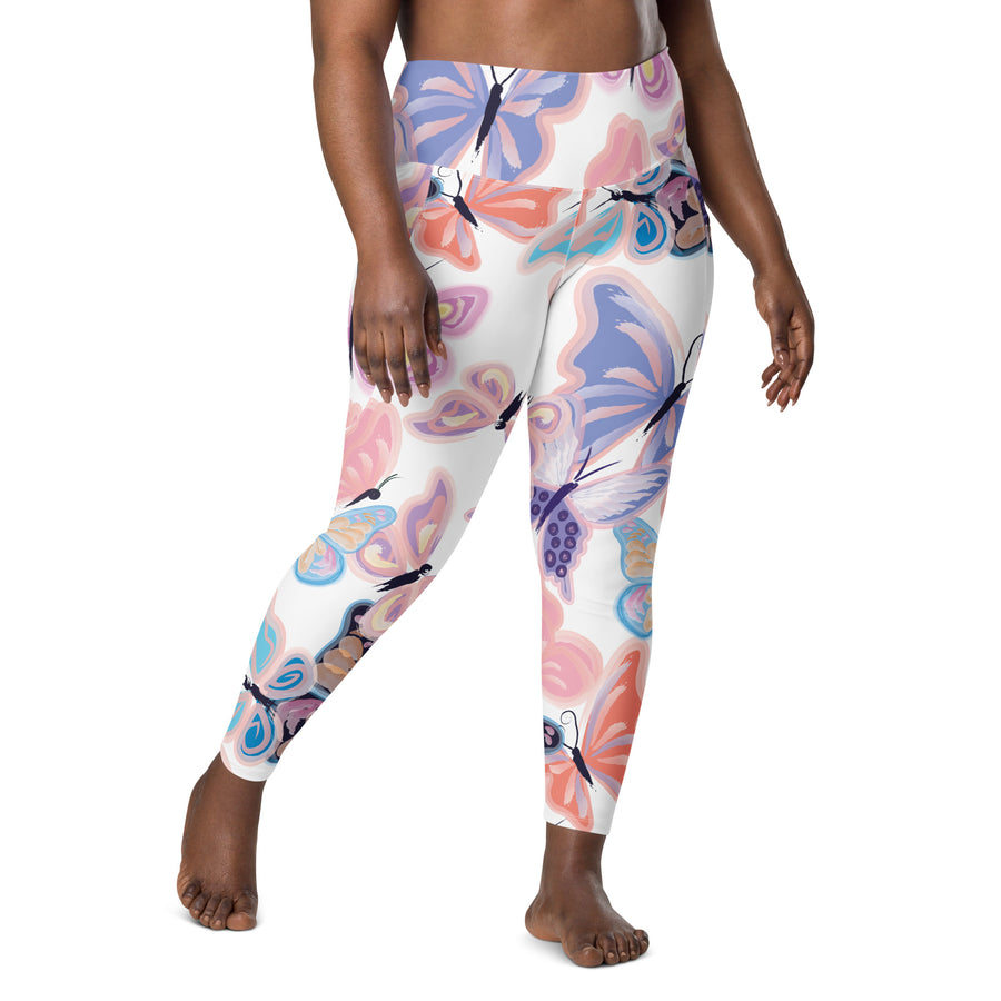 Women's-high-waisted-butterfly-leggings-with-pockets