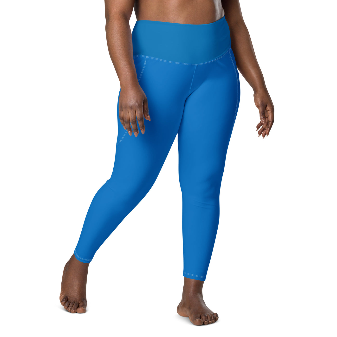 Women's-high-waisted-blue-leggings-with-pockets