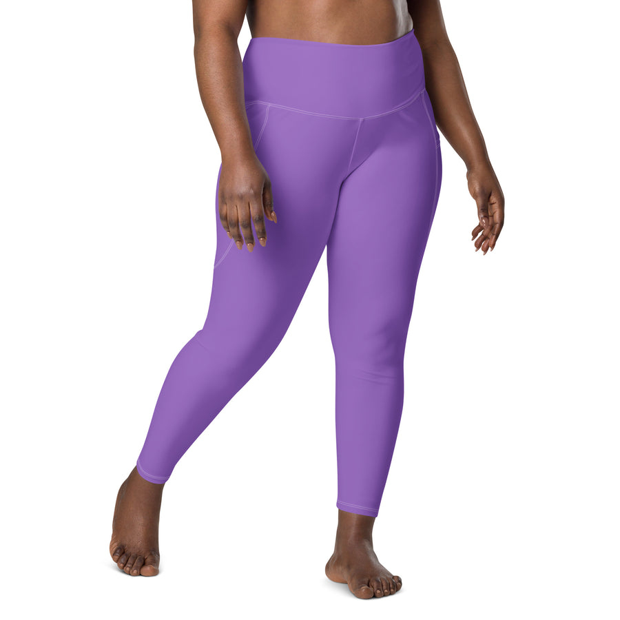 Fae Purple Plus Size Leggings with pockets