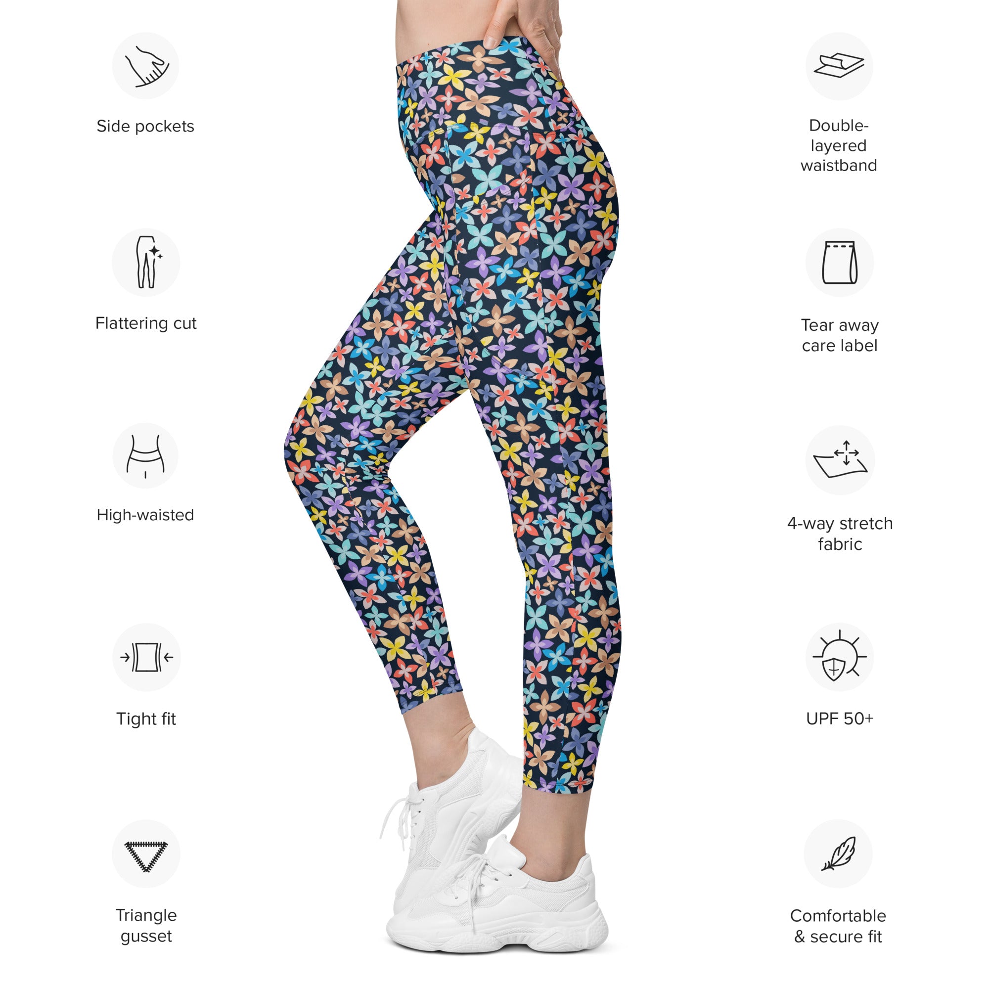 Women's-high-waisted-navy-blue-spin-wheel-leggings-with-pockets