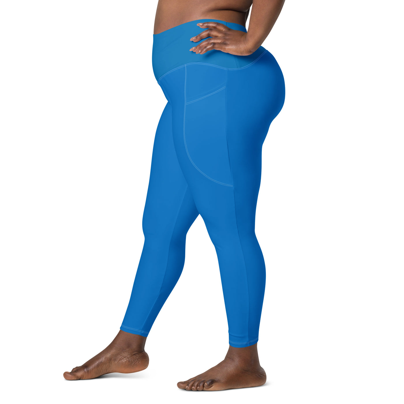 Women's-high-waisted-blue-leggings-with-pockets