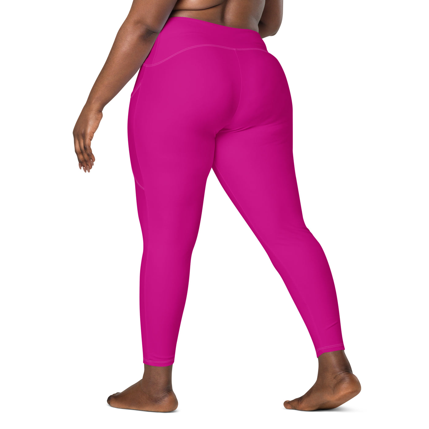 Women's-high-waisted-pink-leggings-with-pockets