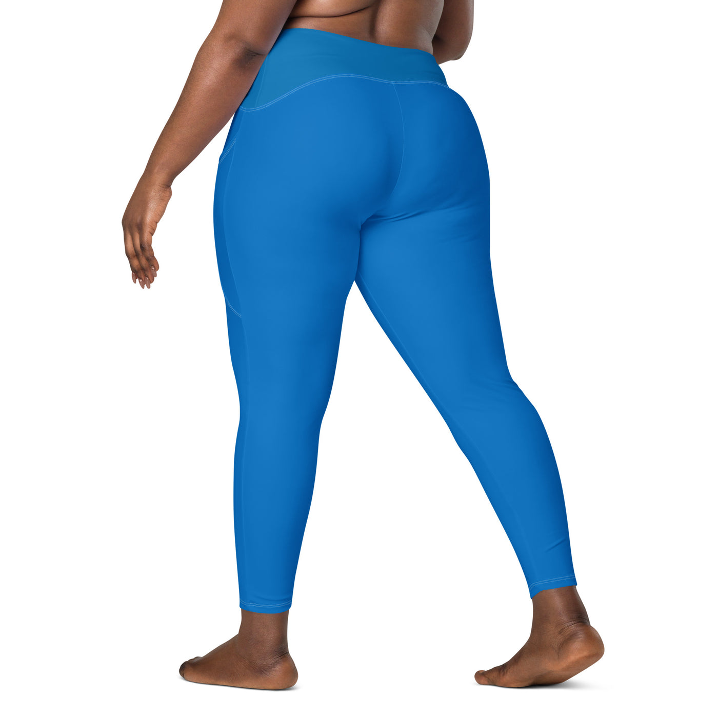 Women's-high-waisted-blue-leggings-with-pockets