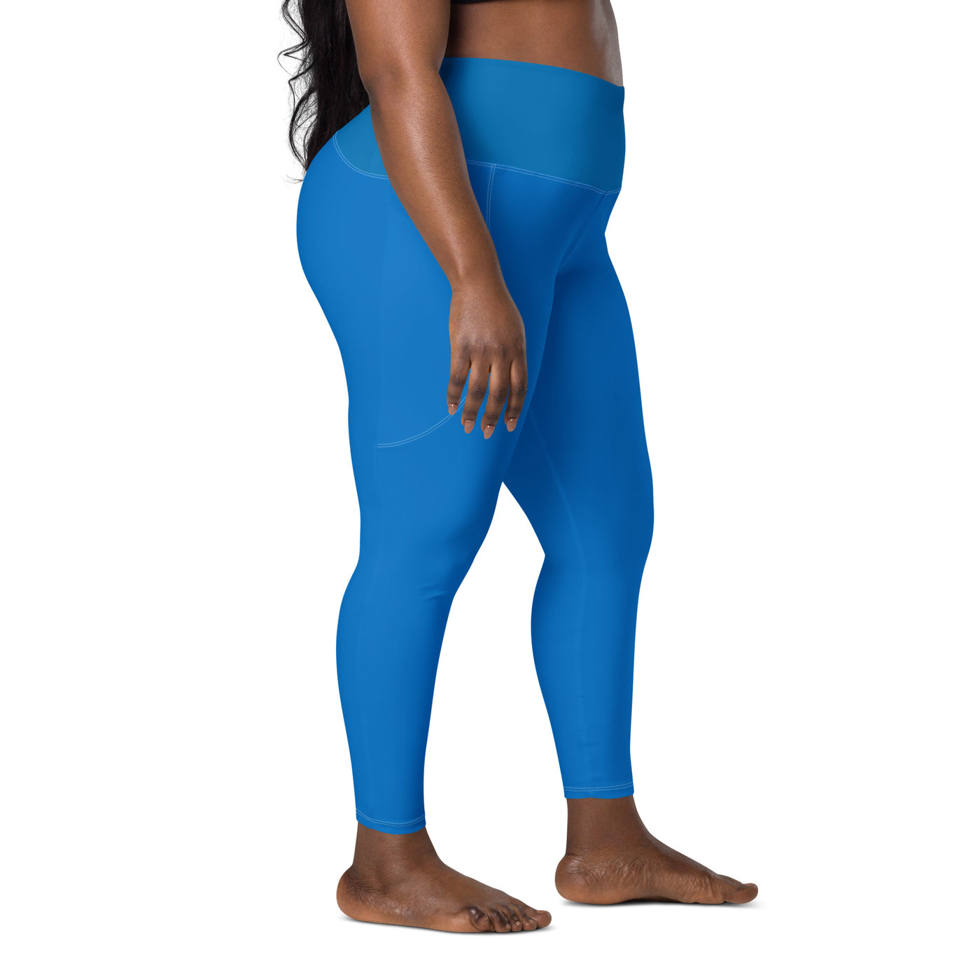 Women's-high-waisted-blue-leggings-with-pockets