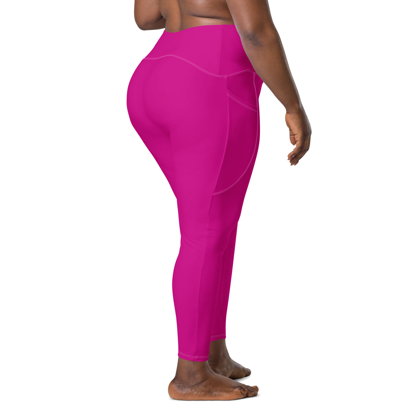 Women's-high-waisted-pink-leggings-with-pockets