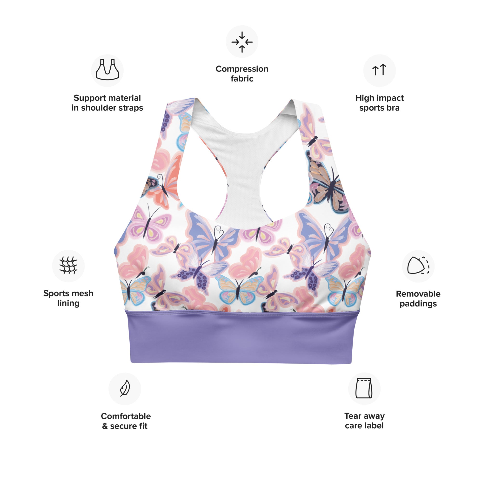 Women's-maximum-support-butterfly-sports-bra