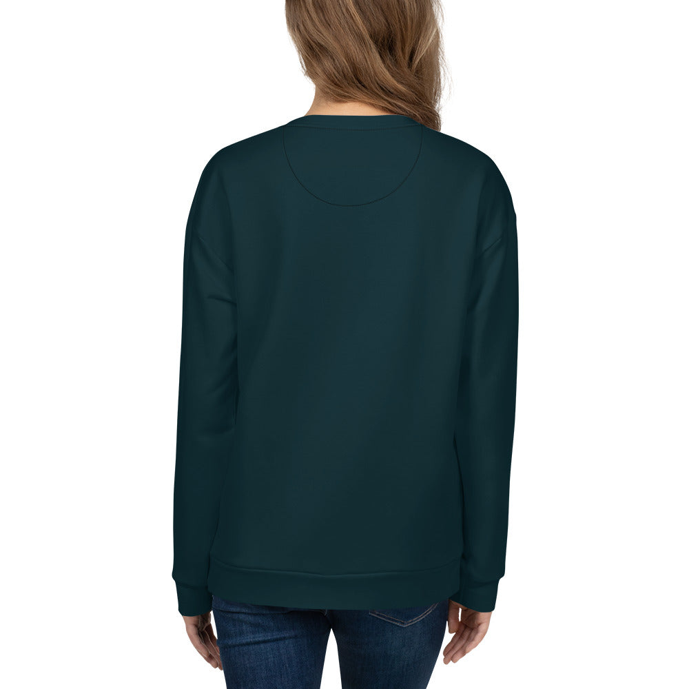 Women's-cozy-warm-dark-green-sweatshirt