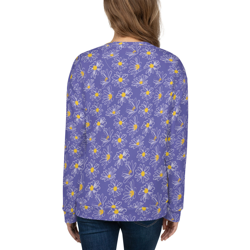 Women's-cozy-warm-purple-floral-sweatshirt