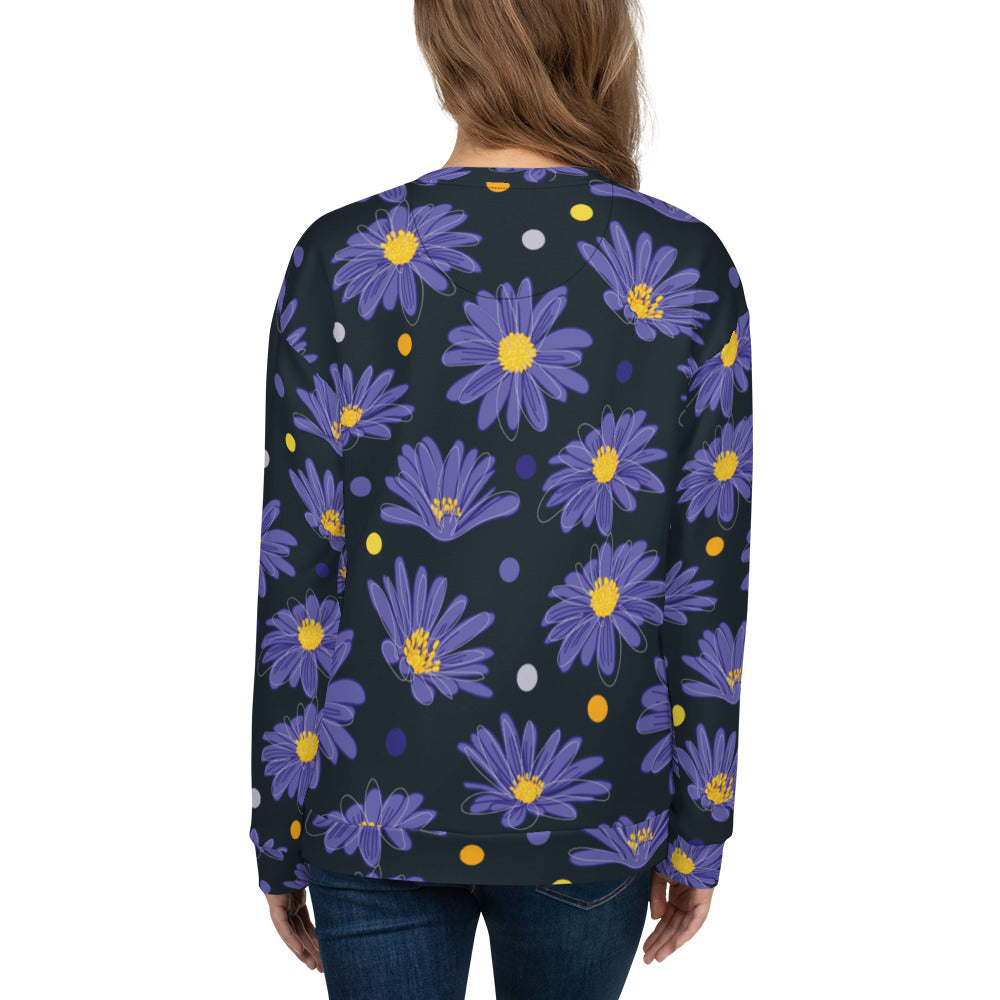 Women's-cozy-warm-black-floral-sweatshirt