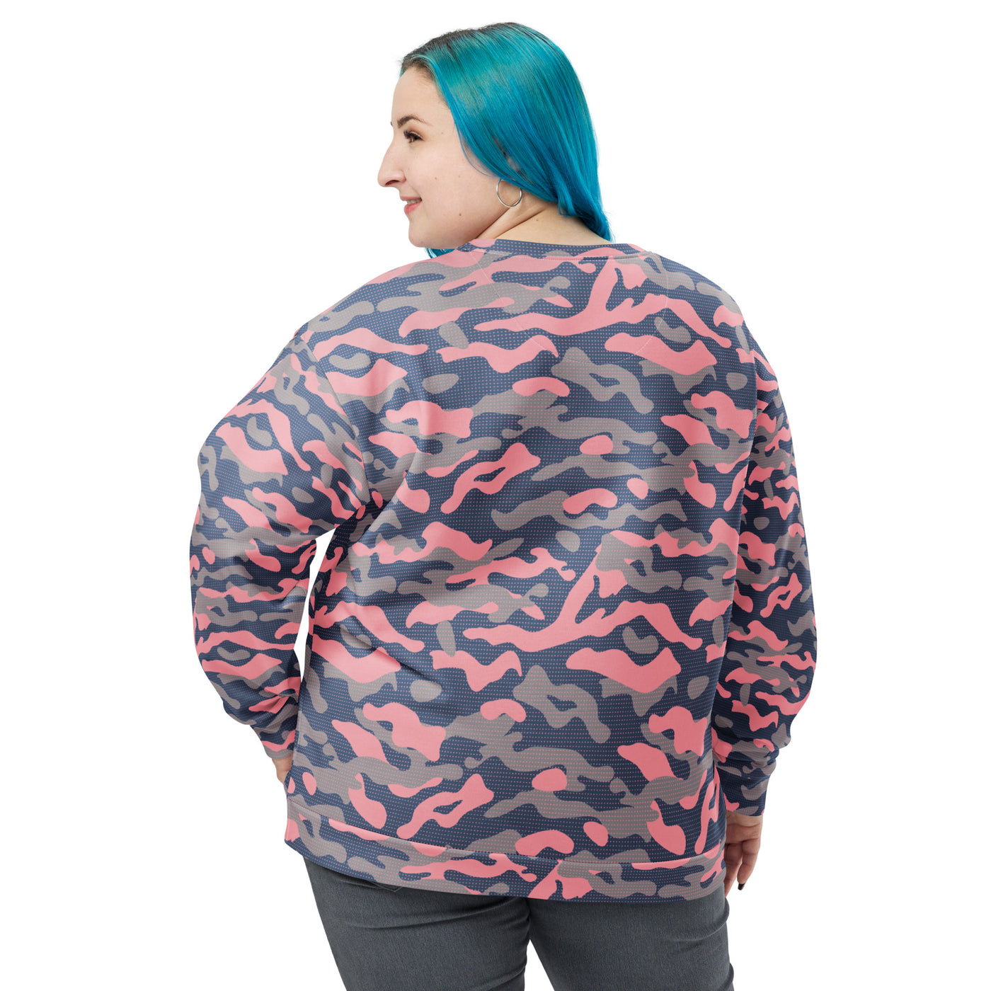 Women's-cozy-warm-pink-camo-sweatshirt