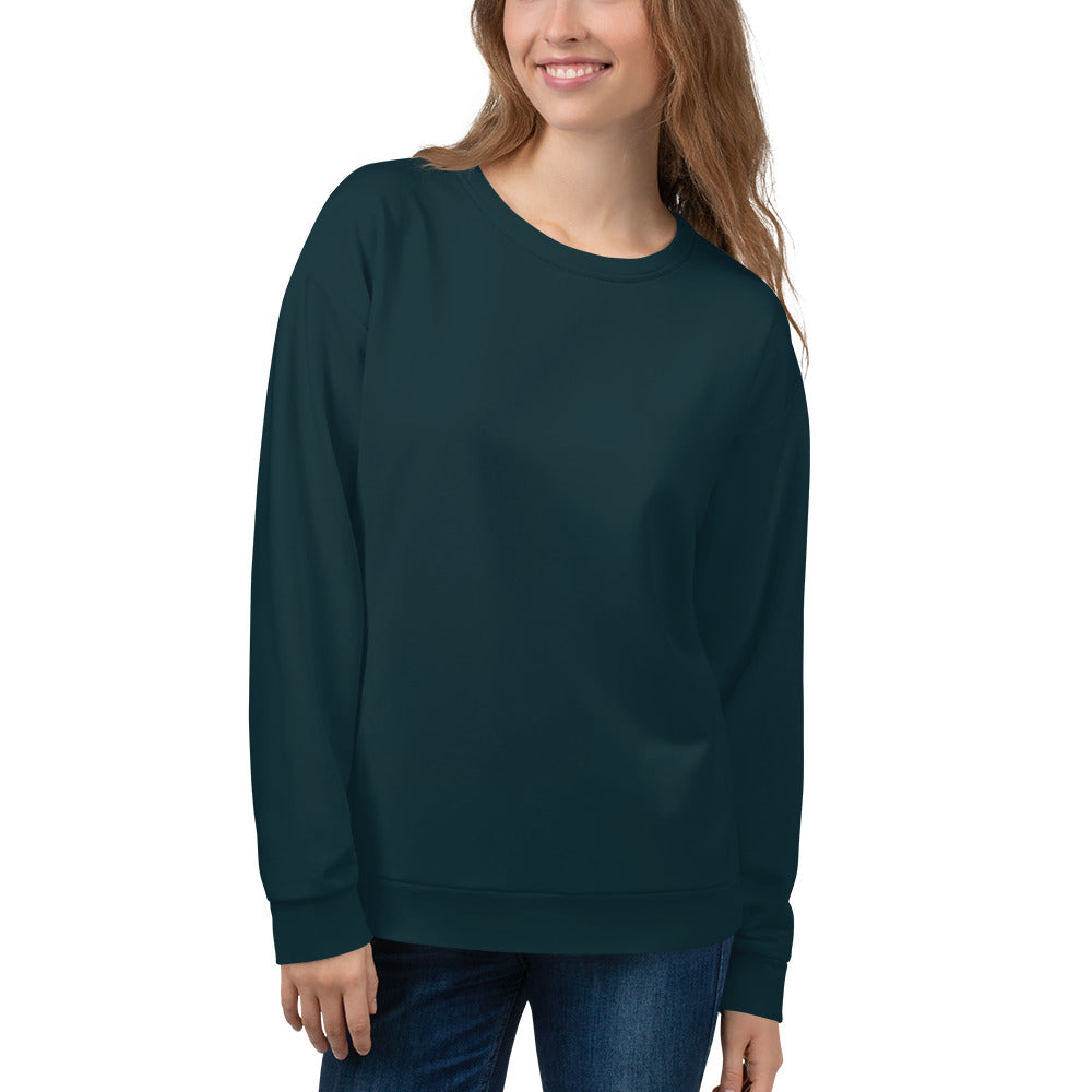 Women's-cozy-warm-dark-green-sweatshirt