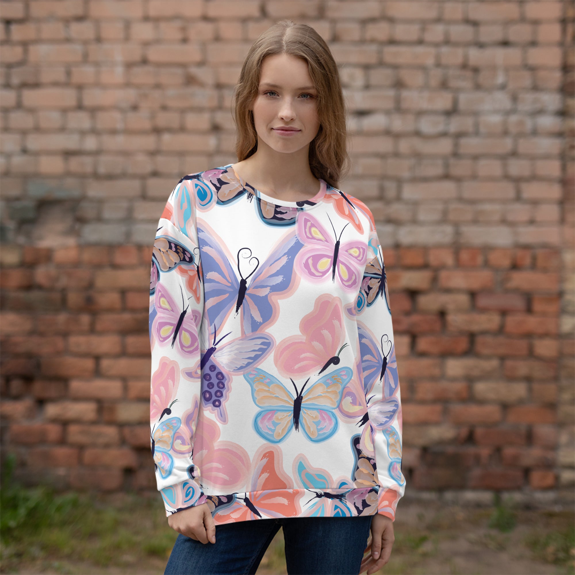 Women's-cozy-warm-butterfly-sweatshirt