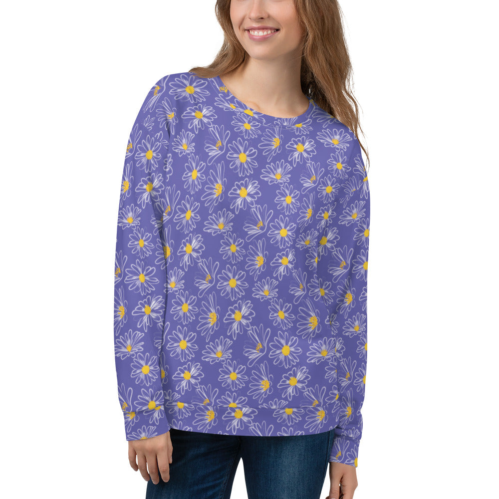 Women's-cozy-warm-purple-floral-sweatshirt