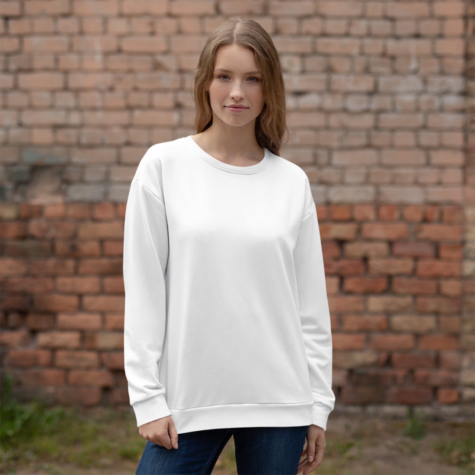 Women's-cozy-warm-white-sweatshirt