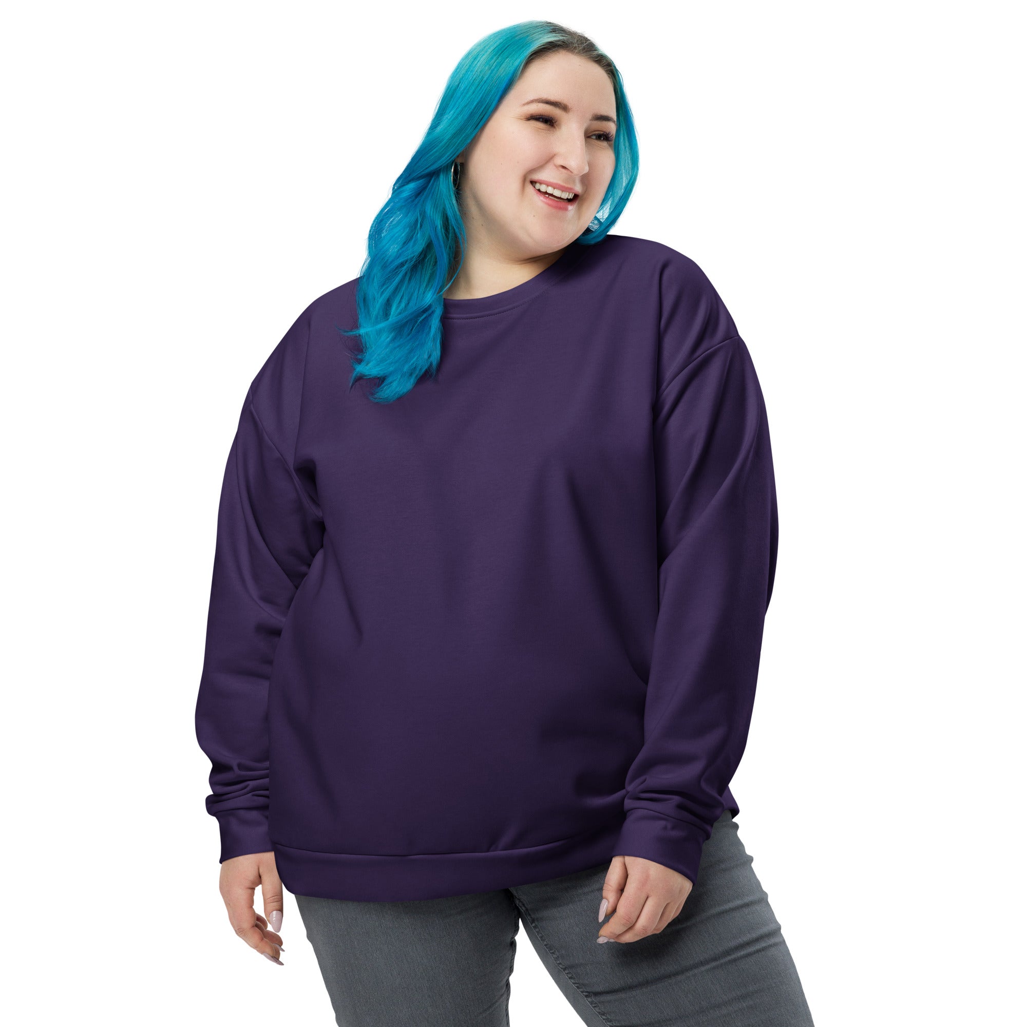 Women's-cozy-warm-dark-purple-sweatshirt