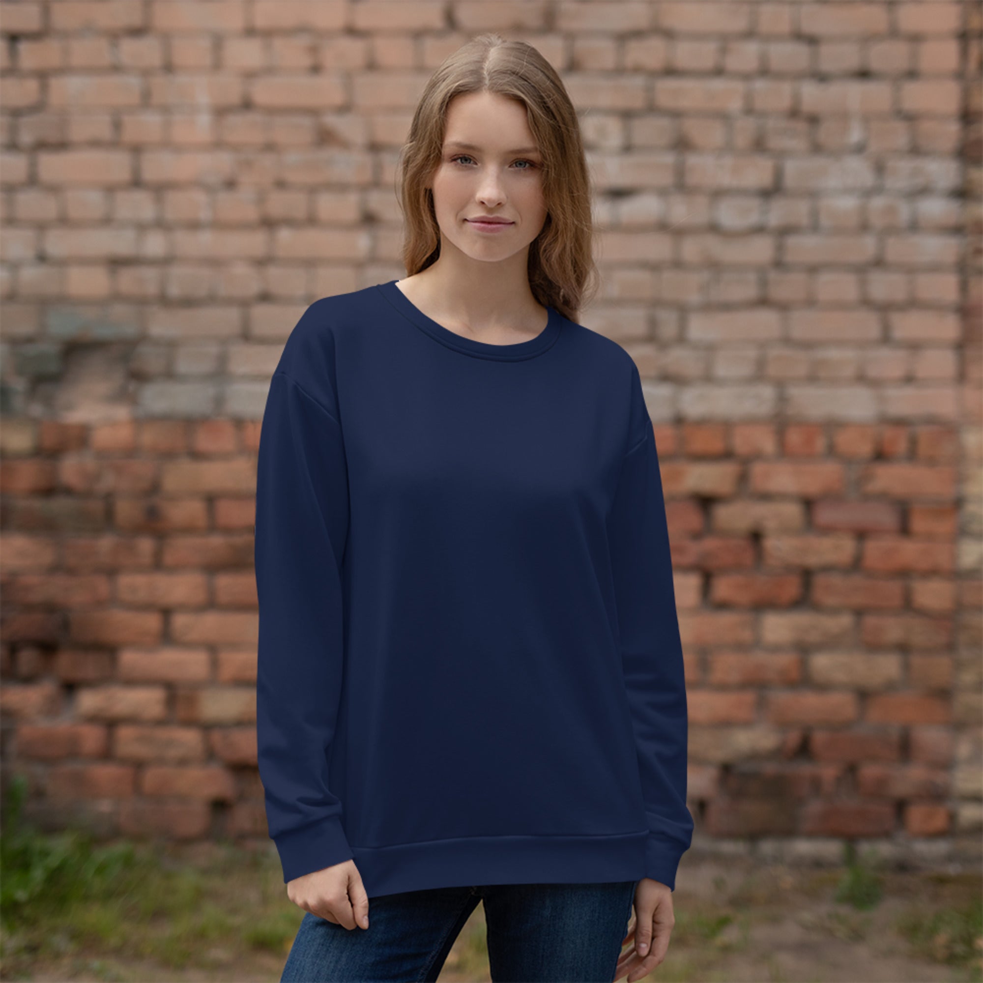 Women's-cozy-warm-navy-blue-sweatshirt