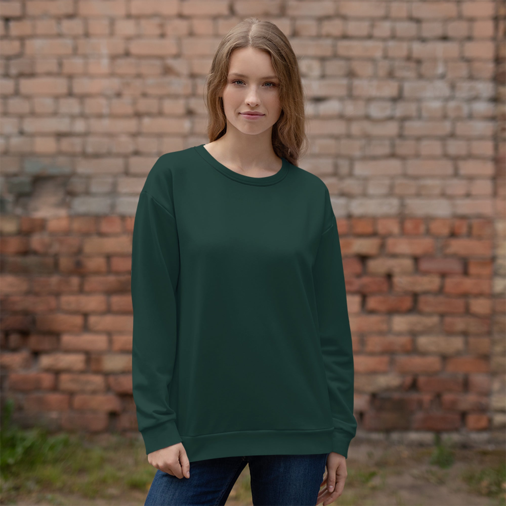 Women's-cozy-warm-green-sweatshirt