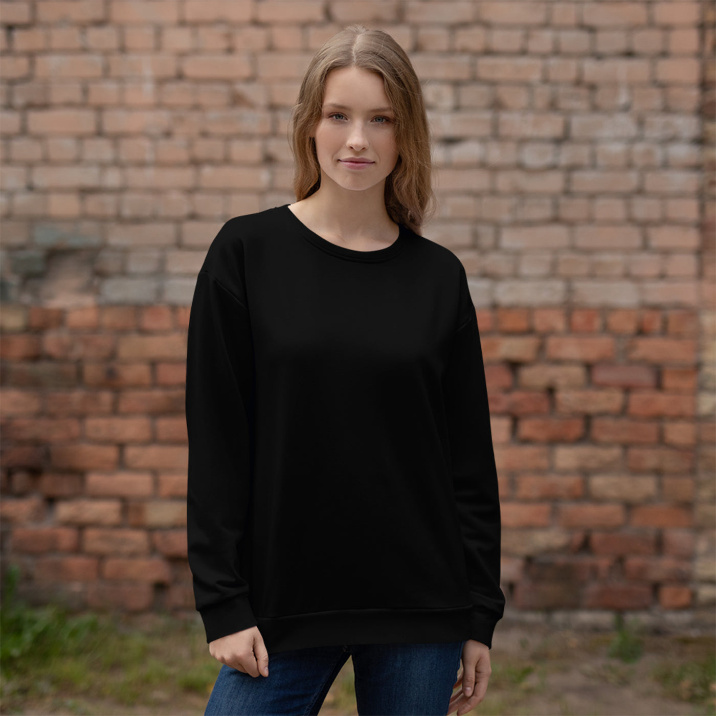 Women's-cozy-warm-black-sweatshirt