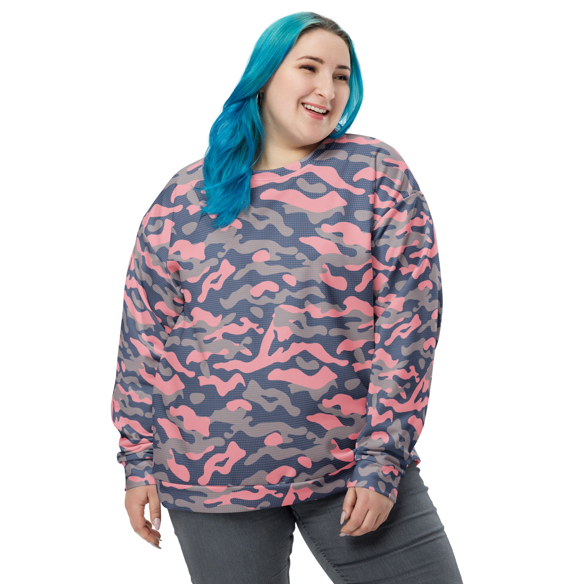 Women's-cozy-warm-pink-camo-sweatshirt