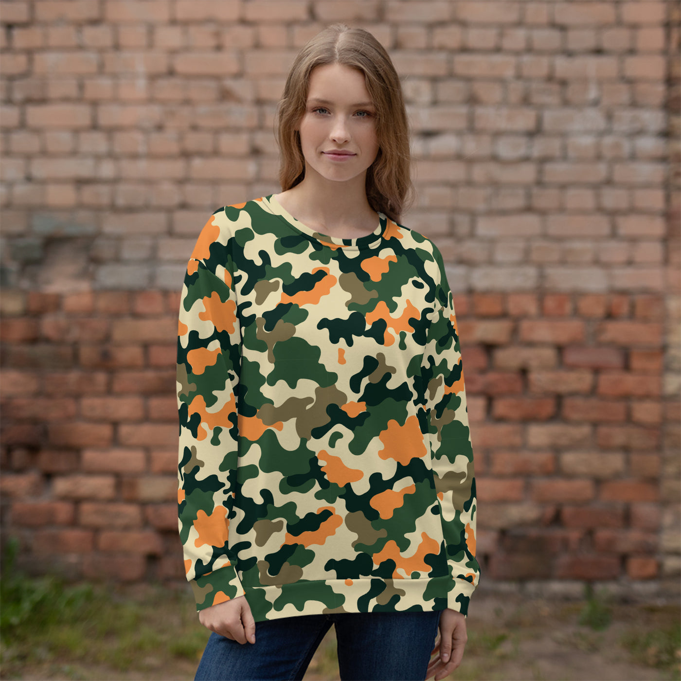 Women's-cozy-warm-camo-sweatshirt