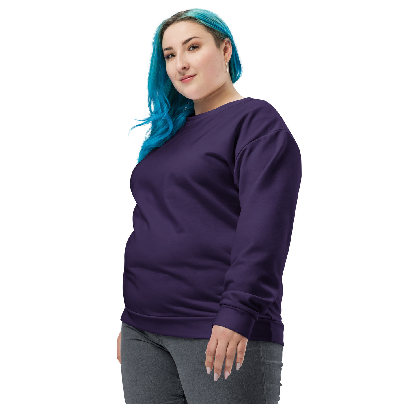 Women's-cozy-warm-dark-purple-sweatshirt