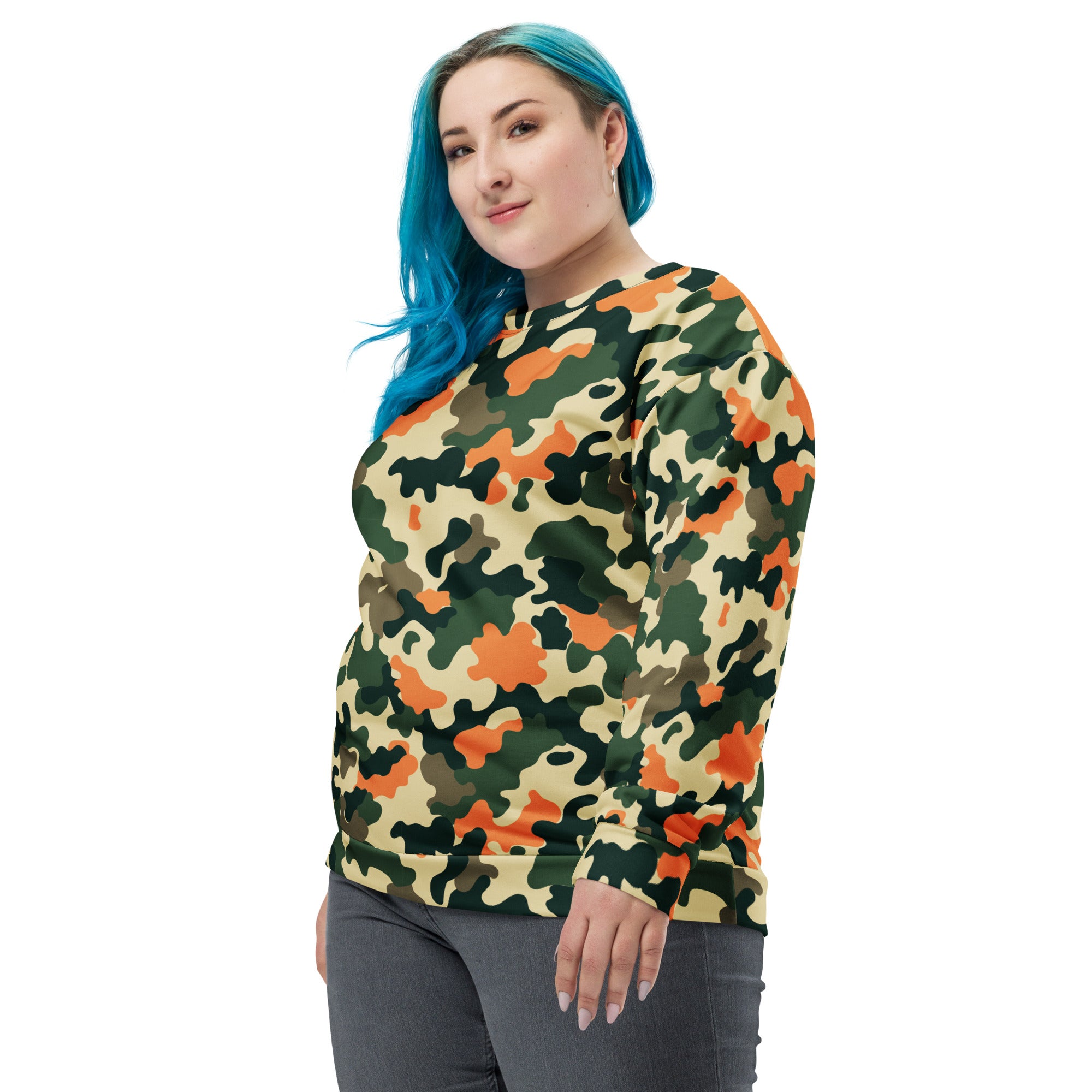 Women's-cozy-warm-camo-sweatshirt