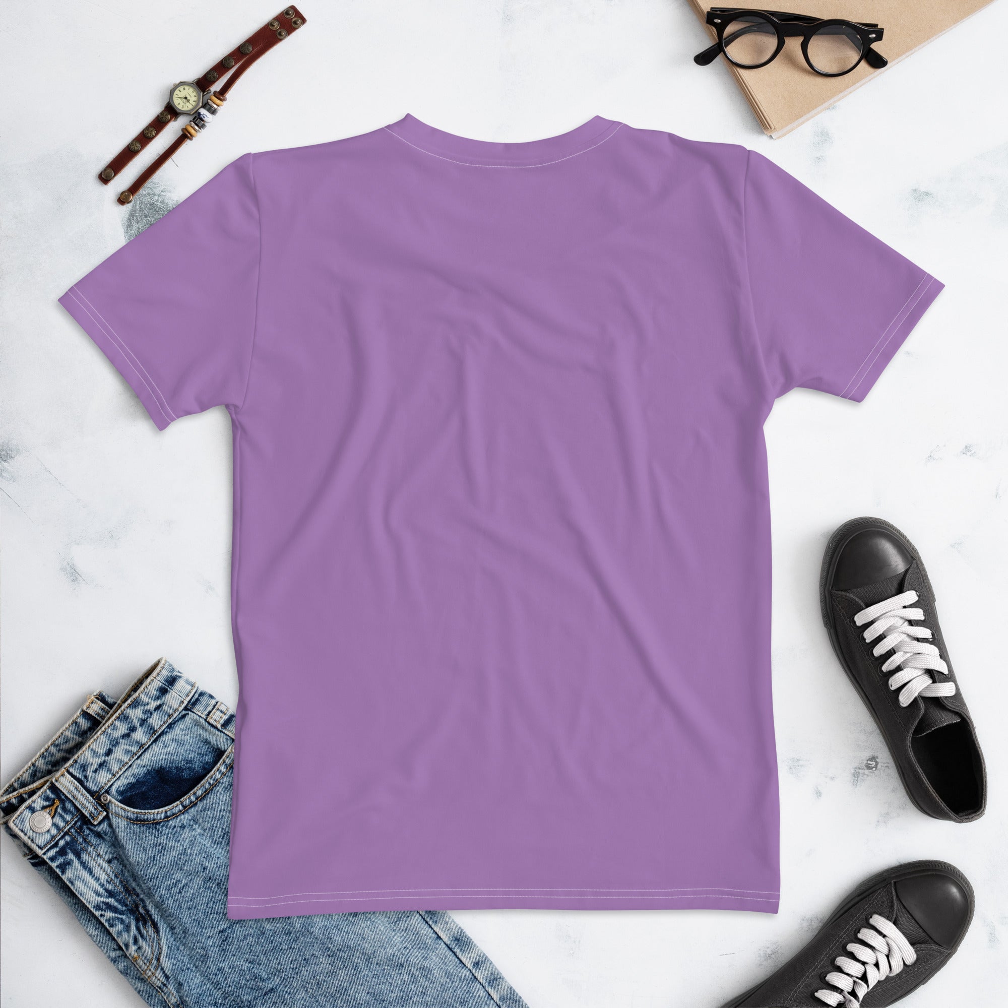 Women's-moisture-wicking-purple-tee