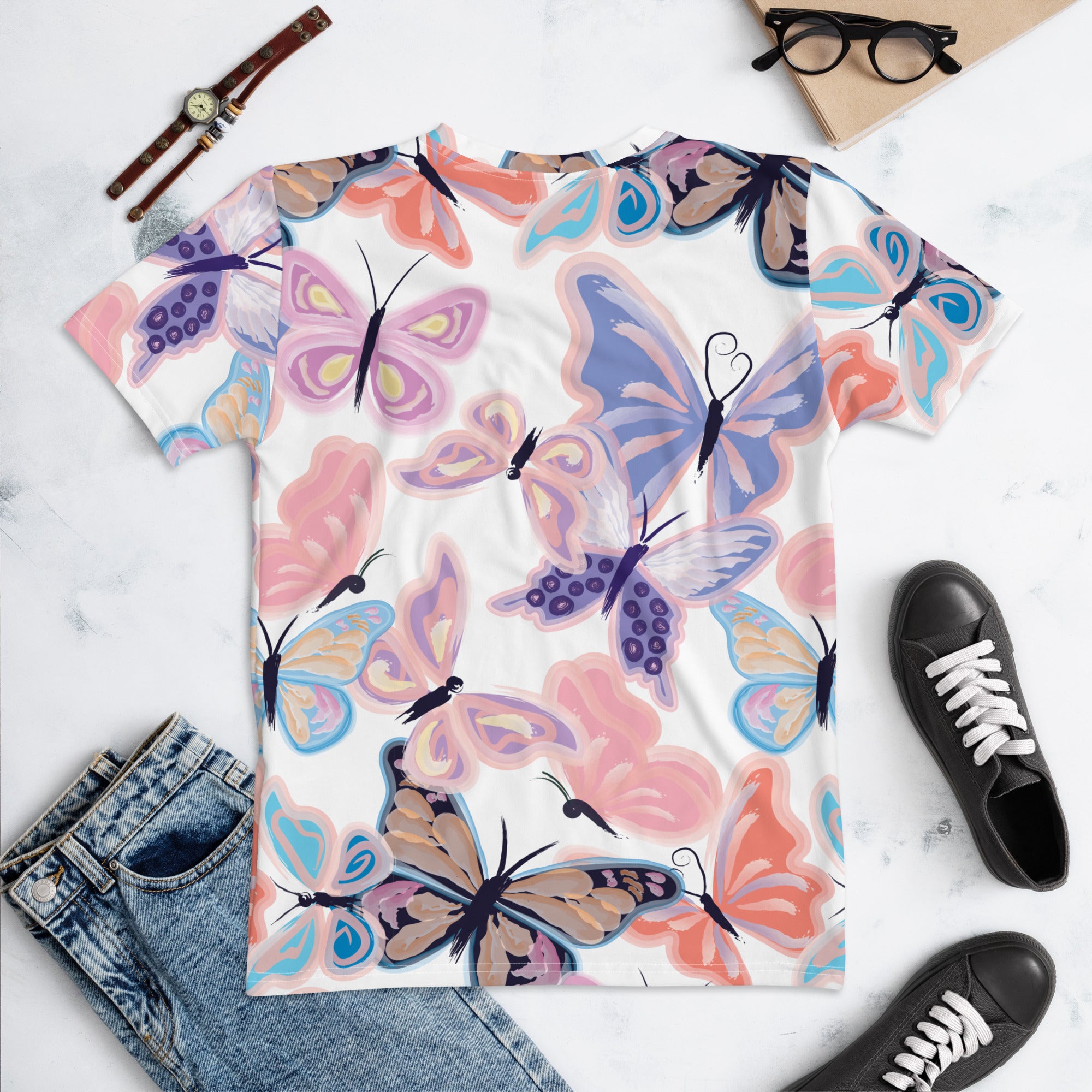 Women's moisture-wicking butterfly tee