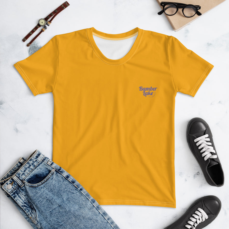 Women's-moisture-wicking-yellow-tee