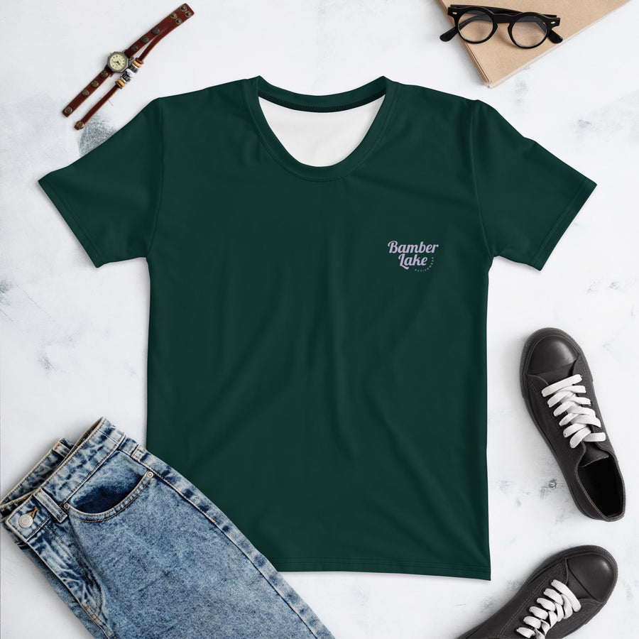 Women's moisture-wicking green tee