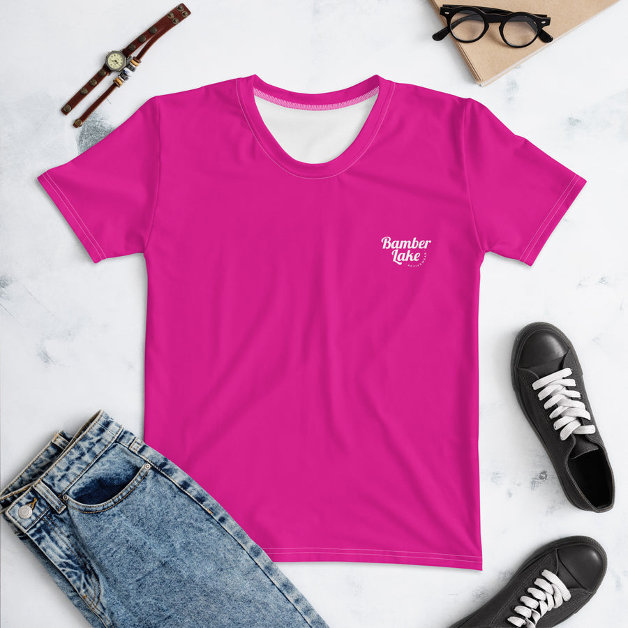 Women's-moisture-wicking-pink-tee