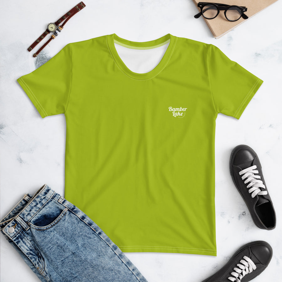 Women's-moisture-wicking-green-tee